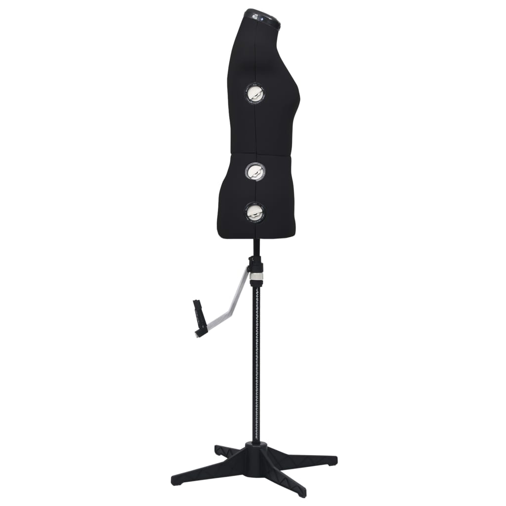 vidaXL Mannequin de robe ajustable pour femme Noir S Taille 33-40