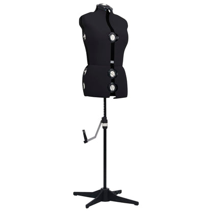 vidaXL Mannequin de robe ajustable pour femme Noir M Taille 40-46