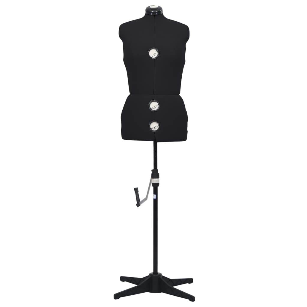 vidaXL Mannequin de robe ajustable pour femme Noir M Taille 40-46