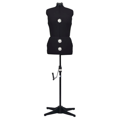 vidaXL Mannequin de robe ajustable pour femme Noir M Taille 40-46