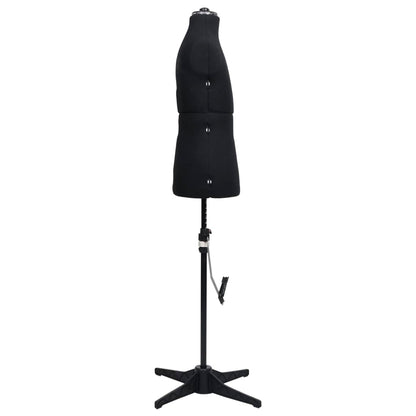 vidaXL Mannequin de couture ajustable pour homme Noir Taille 37-45
