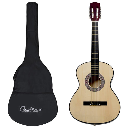 vidaXL Ensemble de guitare classique pour débutants 12 pcs 4/4 39"