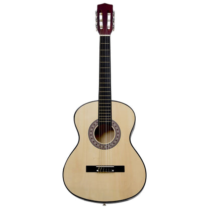 vidaXL Ensemble de guitare classique pour débutants 12 pcs 4/4 39"