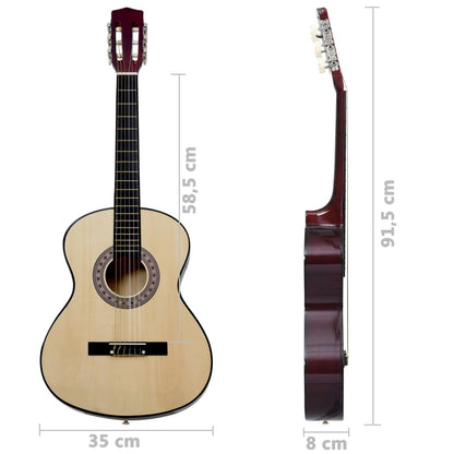 vidaXL Ensemble de guitare classique débutants et enfants 8pcs 3/4 36"