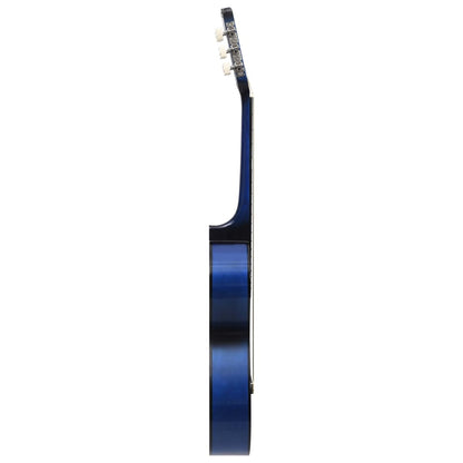 vidaXL Guitare classique de débutants et enfants Bleu 3/4 36"