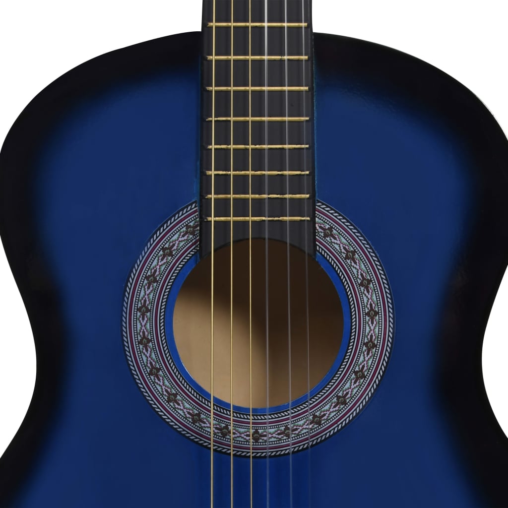 vidaXL Guitare classique de débutants et enfants Bleu 3/4 36"