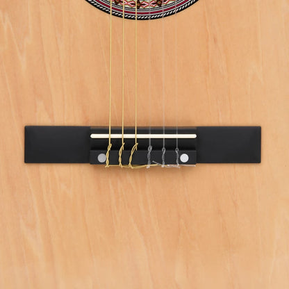 vidaXL Jeu de guitare 12 pcs acoustique pan coupé western 6 cordes 38"