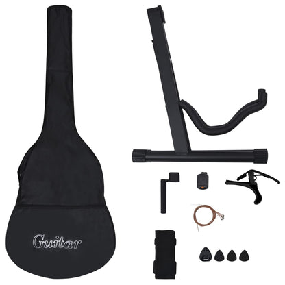 vidaXL Jeu de guitare 12 pcs acoustique pan coupé western 6 cordes 38"