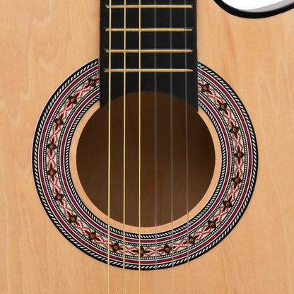 vidaXL Jeu de guitare 12 pcs acoustique pan coupé western 6 cordes 38"