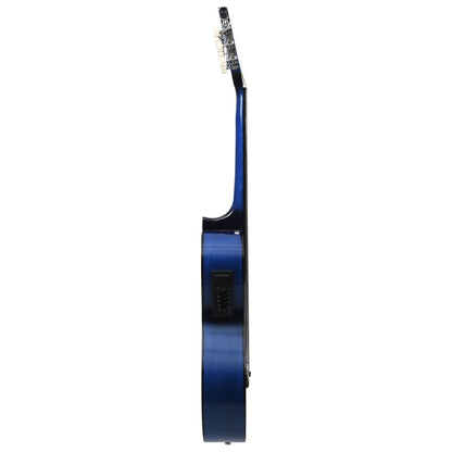 vidaXL Guitare découpée classique occidentale égaliseur 6 cordes Bleu