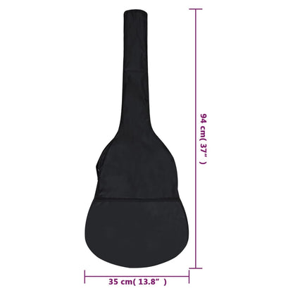 vidaXL Sac de guitare classique 1/2 Noir 94x35 cm Tissu