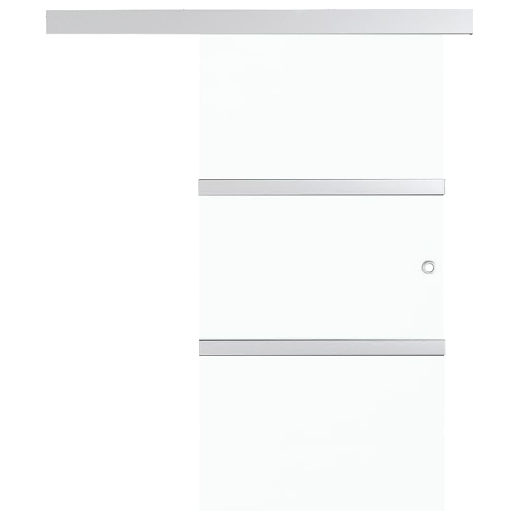 vidaXL Porte coulissante Verre ESG et aluminium 90x205 cm Argenté