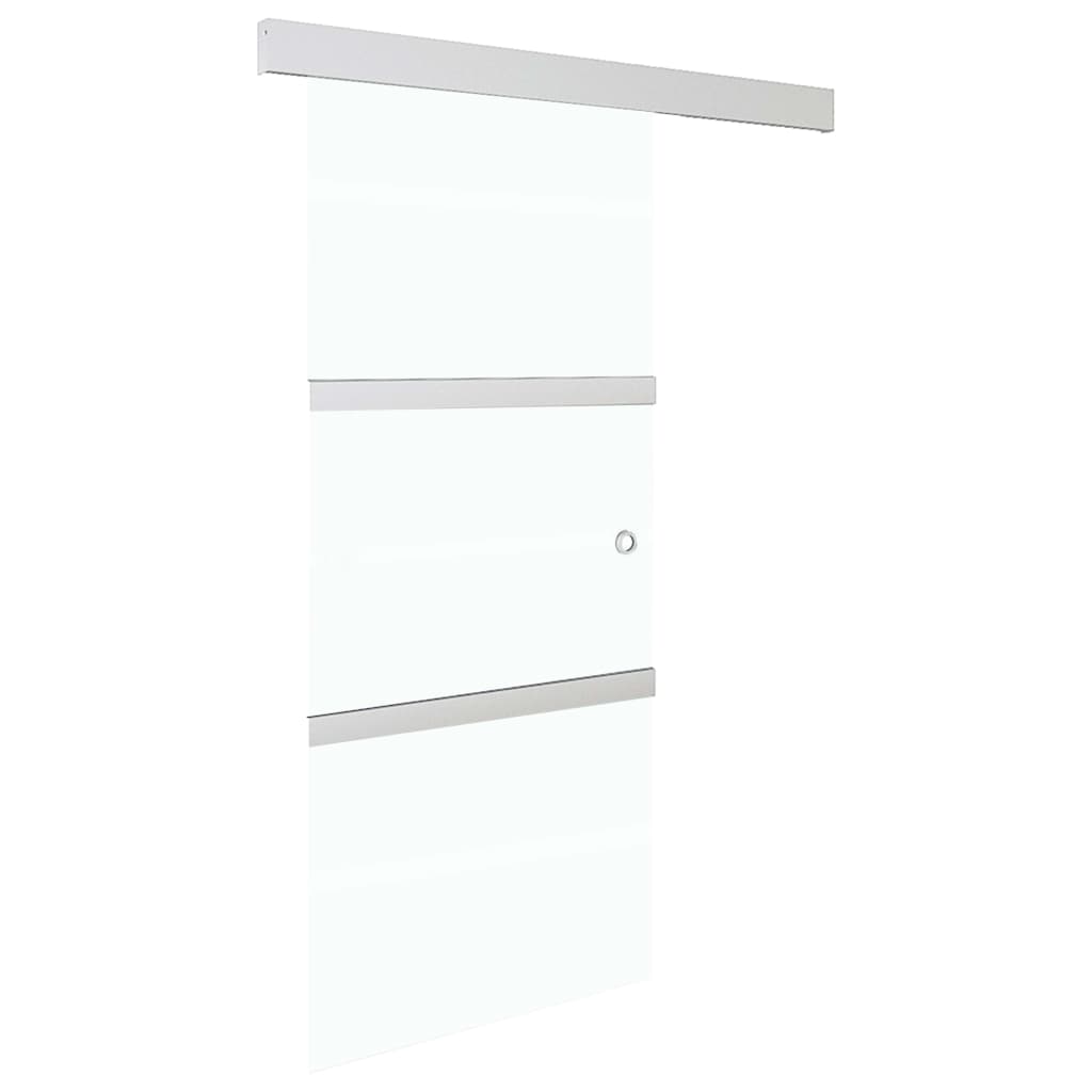 vidaXL Porte coulissante à butées Verre ESG et aluminium 76x205 cm