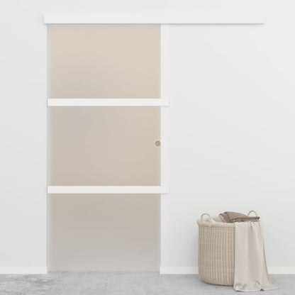 vidaXL Porte coulissante à butées Verre ESG et aluminium 90x205 cm