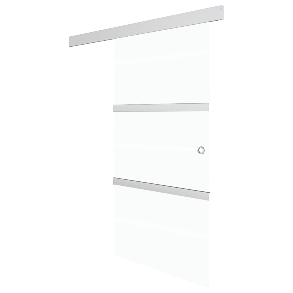 vidaXL Porte coulissante Verre ESG et aluminium 90x205 cm Argenté