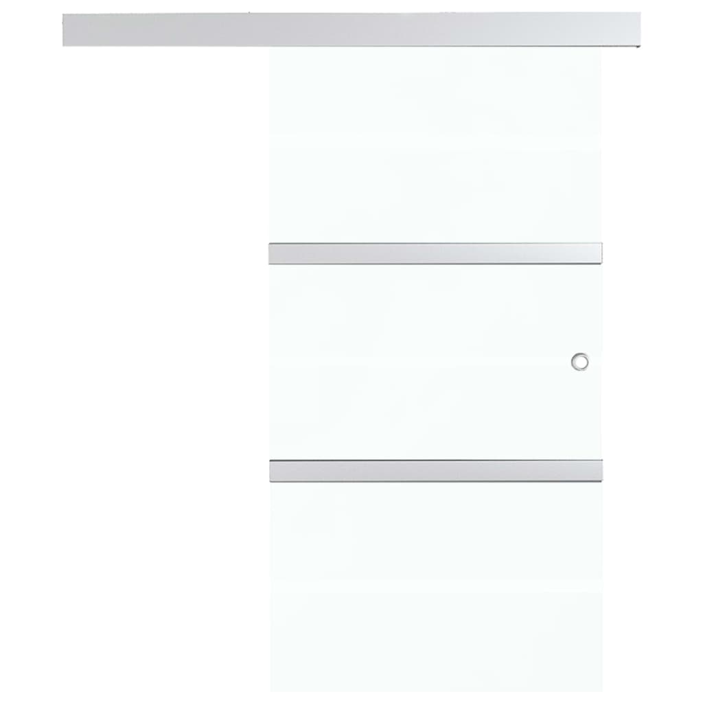vidaXL Porte coulissante Verre ESG et aluminium 90x205 cm Argenté