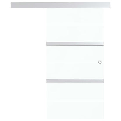 vidaXL Porte coulissante Verre ESG et aluminium 90x205 cm Argenté