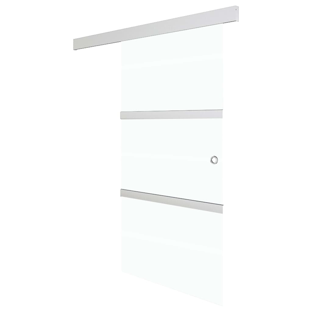 vidaXL Porte coulissante butées souples Verre ESG aluminium 76x205 cm