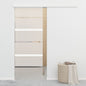 vidaXL Porte coulissante butées souples Verre ESG aluminium 76x205 cm