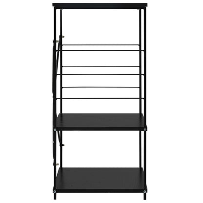 vidaXL Armoire à four à micro-ondes Noir 60x39,6x79,5 cm