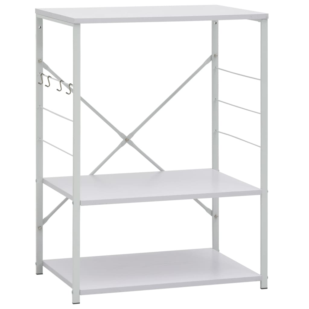 vidaXL Armoire à four à micro-ondes Blanc 60x39,6x79,5 cm