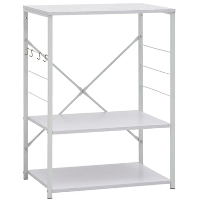 vidaXL Armoire à four à micro-ondes Blanc 60x39,6x79,5 cm