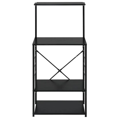 vidaXL Armoire à four à micro-ondes noir 60x39,6x123cm bois ingénierie