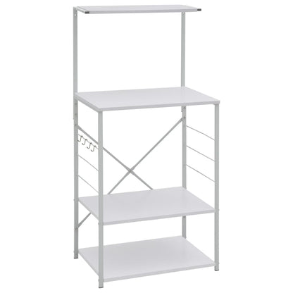vidaXL Armoire à micro-ondes Blanc 60x39,6x123 cm Bois d'ingénierie