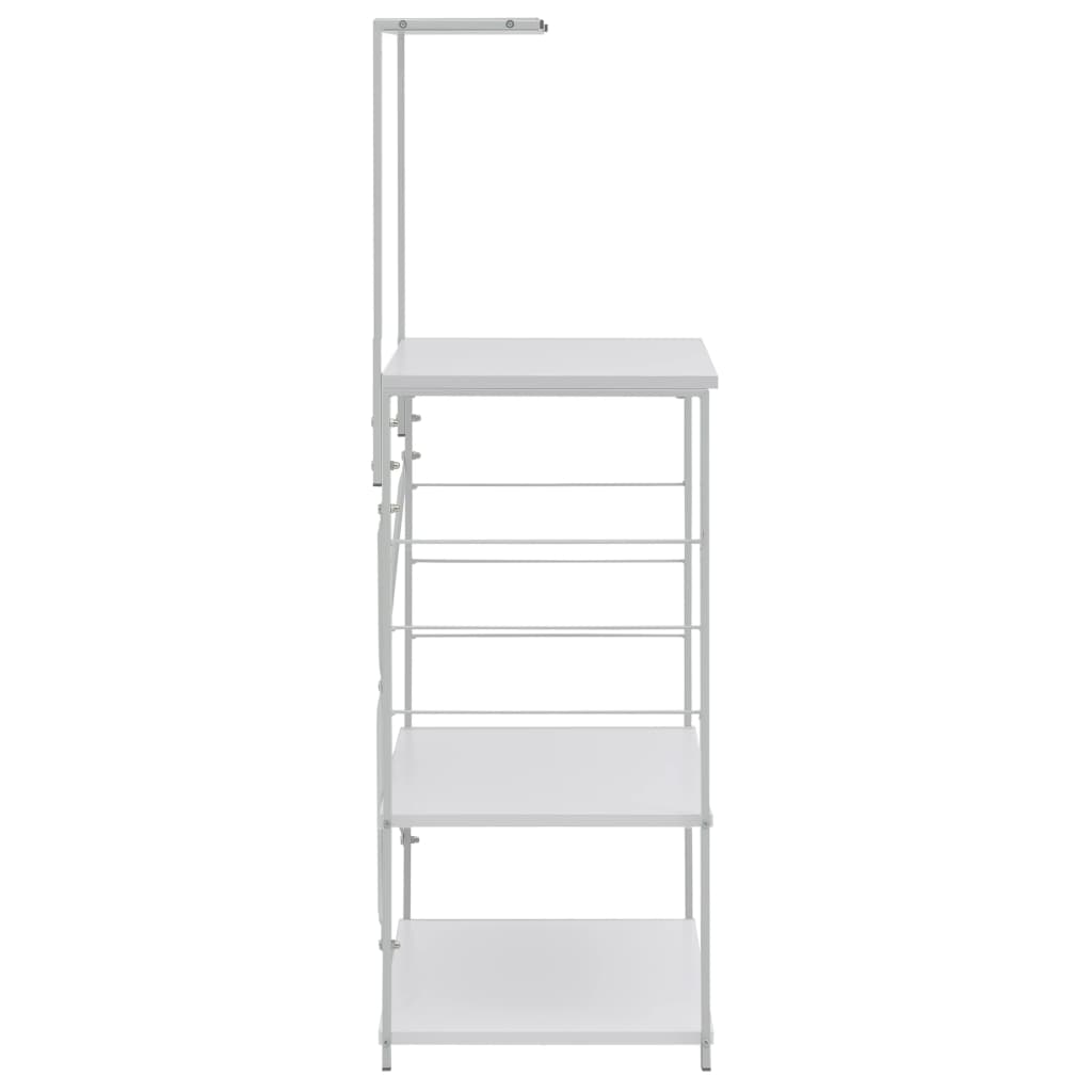 vidaXL Armoire à micro-ondes Blanc 60x39,6x123 cm Bois d'ingénierie