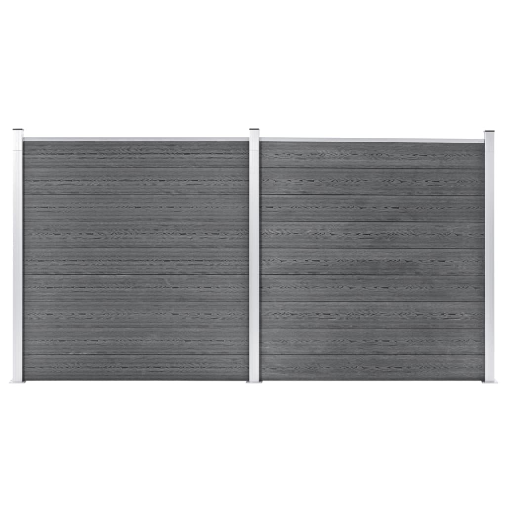vidaXL Clôture de jardin WPC 353x186 cm Gris