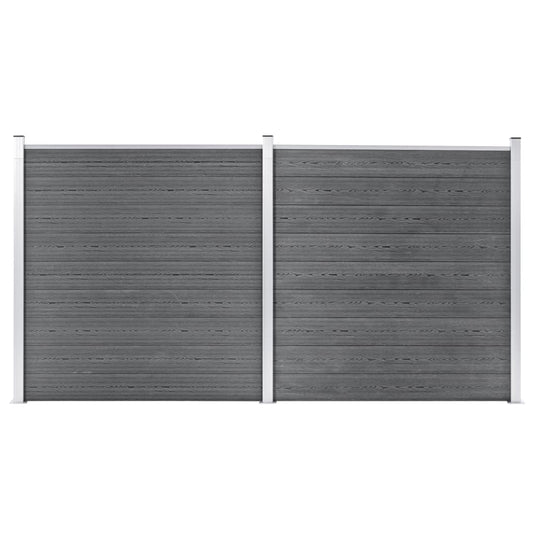 vidaXL Clôture de jardin WPC 353x186 cm Gris