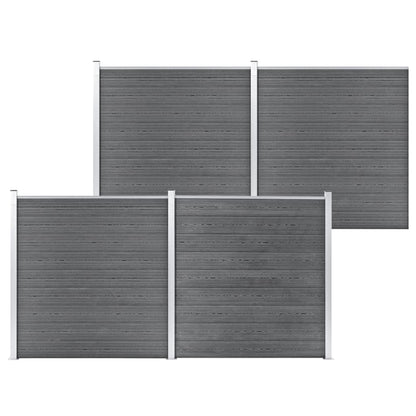 vidaXL Clôture de jardin WPC 699x186 cm Gris