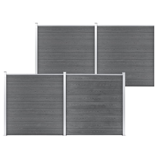 vidaXL Clôture de jardin WPC 699x186 cm Gris