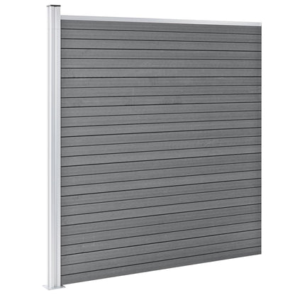 vidaXL Clôture de jardin WPC 699x186 cm Gris