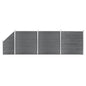 vidaXL Ensemble de clôture WPC 3 Carré + 1 Incliné 619 x 186 cm Gris