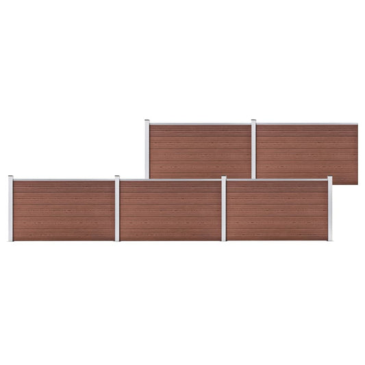 vidaXL Clôture de jardin WPC 872x106 cm Marron