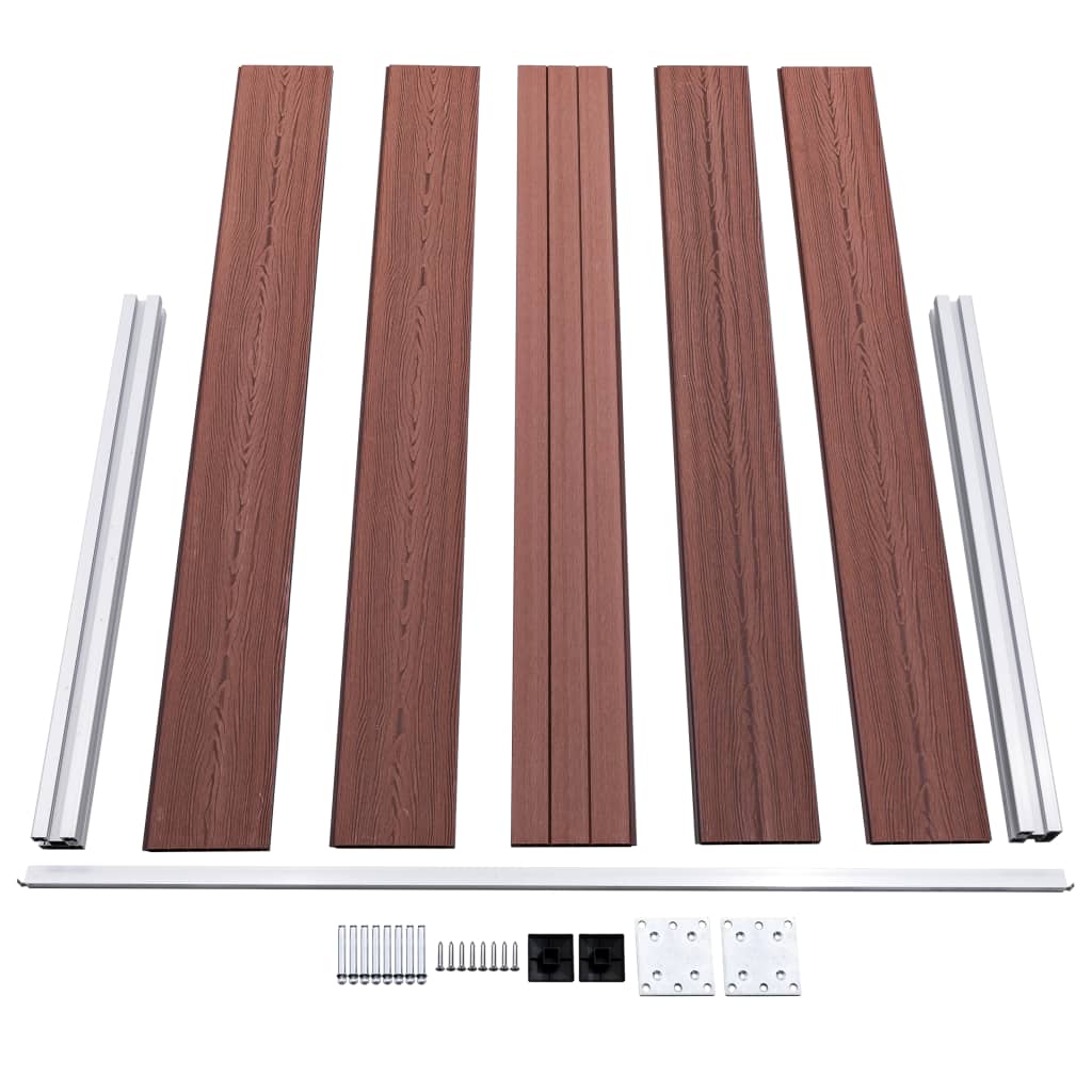 vidaXL Clôture de jardin WPC 872x106 cm Marron