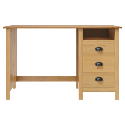 vidaXL Bureau Hill avec 3 tiroirs 120x50x74 cm Pin solide