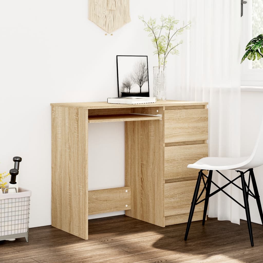 vidaXL Bureau Chêne sonoma 90x45x76 cm Aggloméré