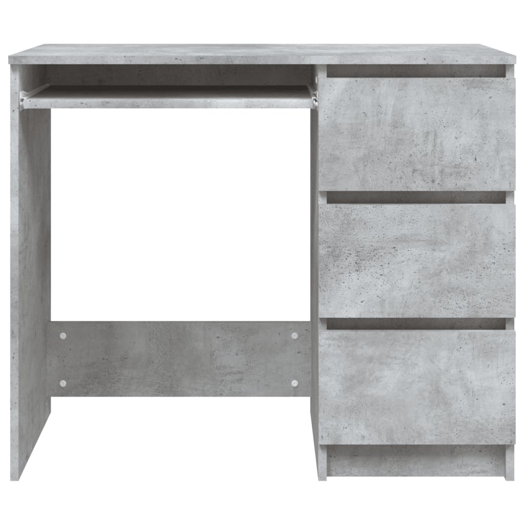 vidaXL Bureau Gris béton 90x45x76 cm Aggloméré