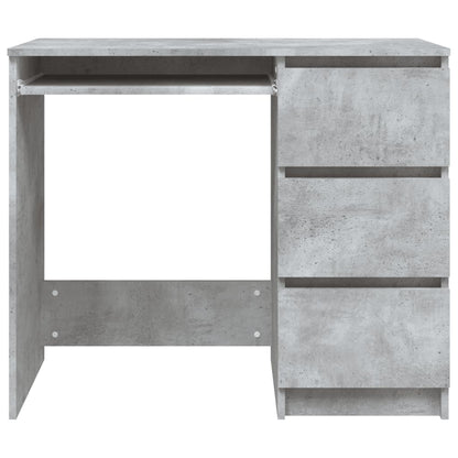 vidaXL Bureau Gris béton 90x45x76 cm Aggloméré