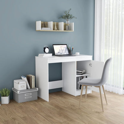 vidaXL Bureau Blanc 100x50x76 cm Bois d'ingénierie