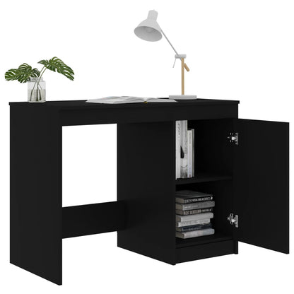 vidaXL Bureau Noir 100x50x76 cm Aggloméré