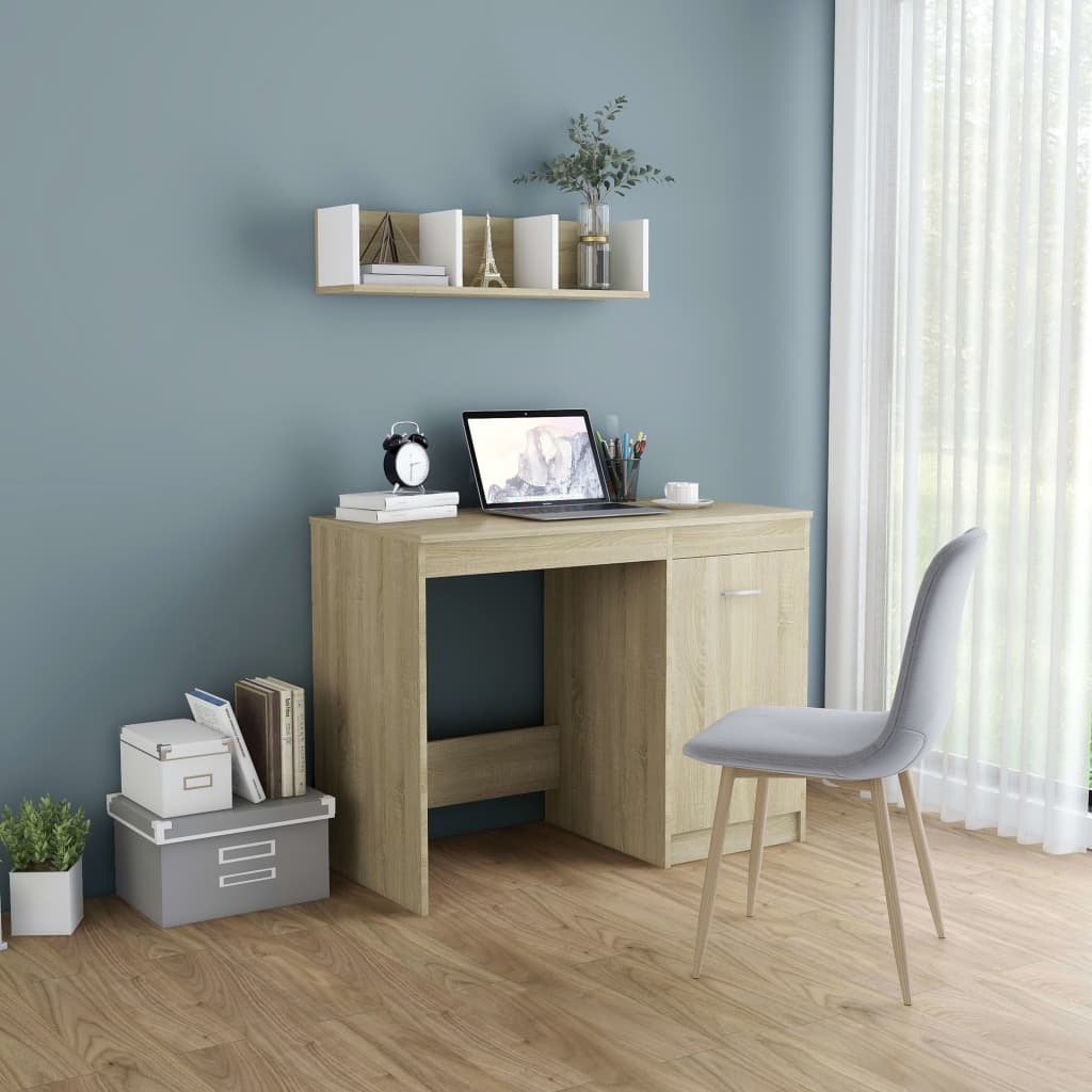 vidaXL Bureau Chêne sonoma 100x50x76 cm Aggloméré