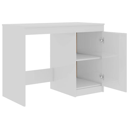 vidaXL Bureau Blanc brillant 100x50x76 cm Aggloméré