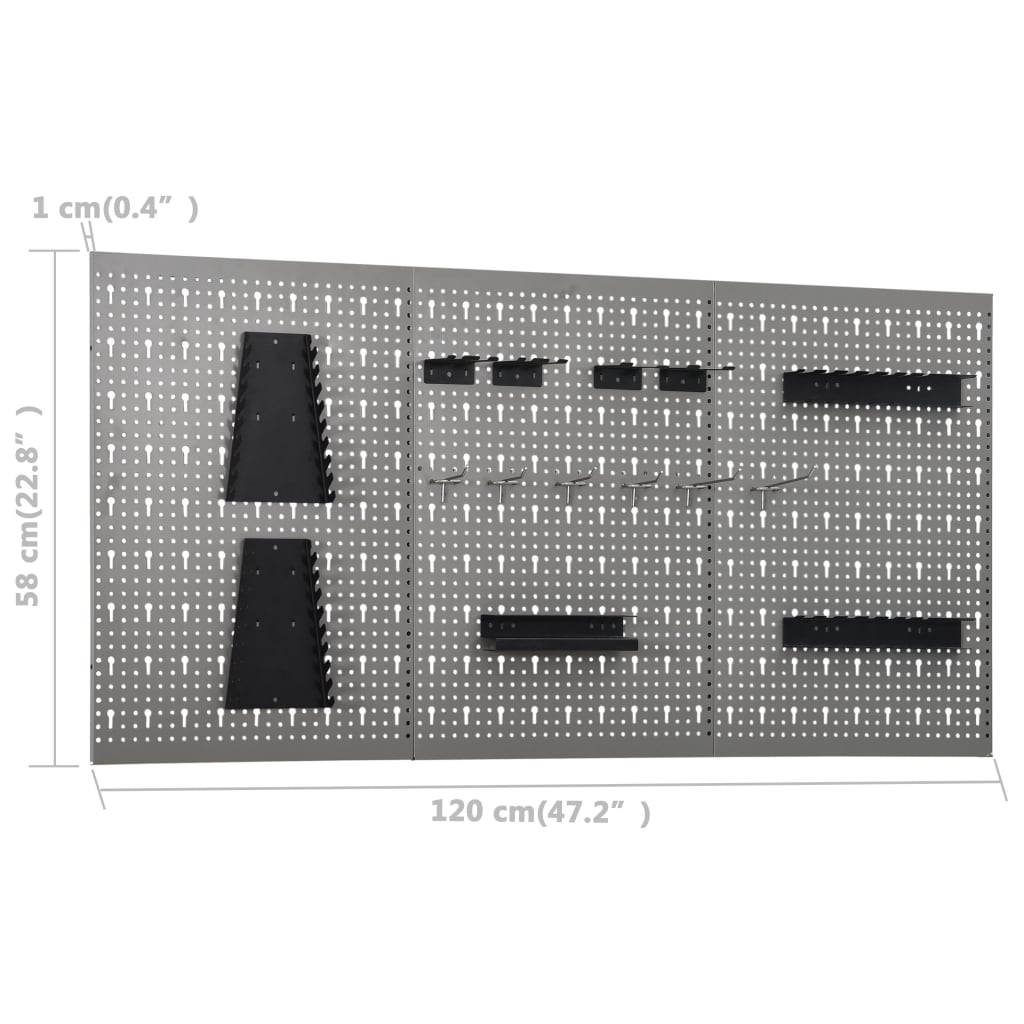 vidaXL Établi avec 3 panneaux muraux