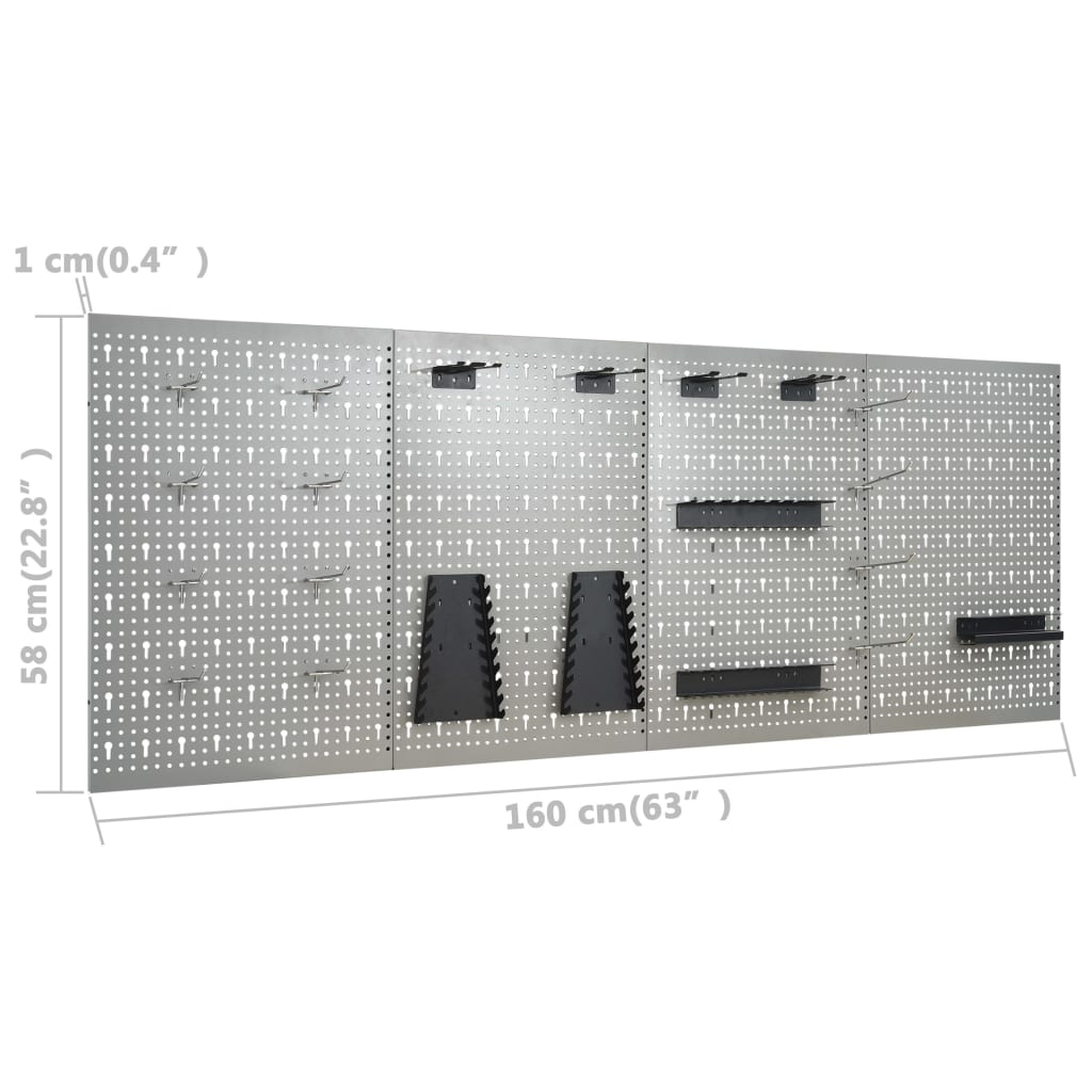 vidaXL Établi avec 4 panneaux muraux