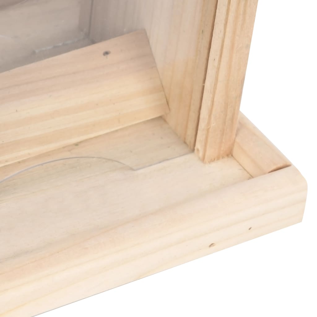 vidaXL Mangeoires à oiseaux 4 pcs Bois de sapin