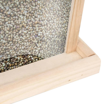 vidaXL Mangeoires à oiseaux 4 pcs Bois de sapin