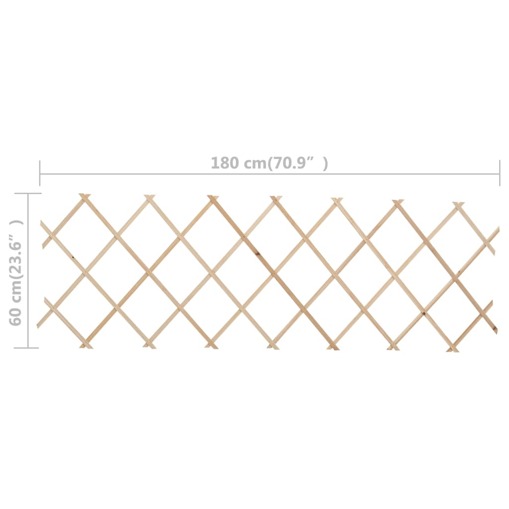 vidaXL Clôture à treillis 5 pcs Bois de sapin 180x60 cm